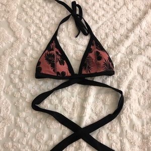 PINK wrap around bikini top